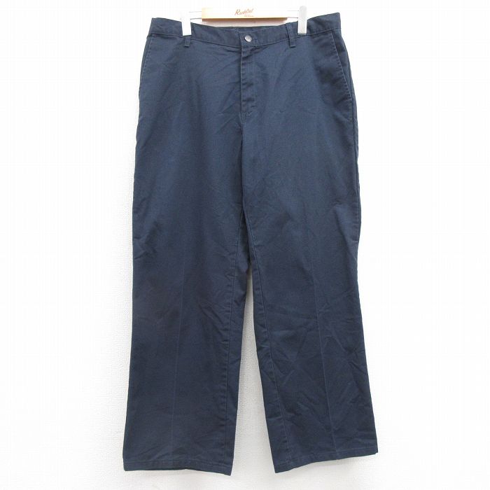 W36★古着 ディッキーズ Dickies ワーク パンツ メンズ 紺 ネイビー 25mar04 中古 ボトムス ロング