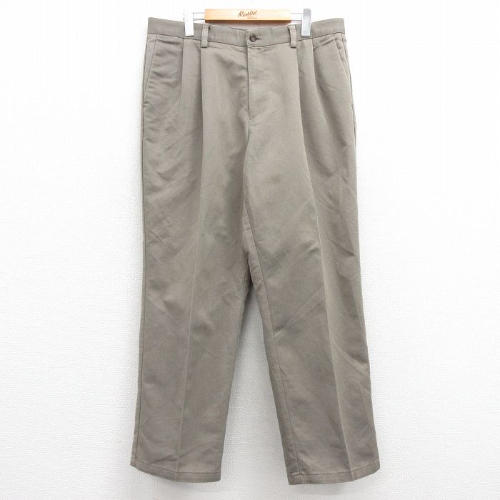 W37★古着 ドッカーズ チノ パンツ チノパン メンズ グレー 25mar04 中古 ボトムス ロング