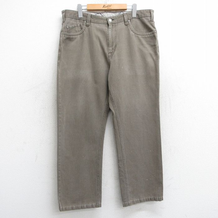 W36★古着 パンツ メンズ 00年代 00s 茶系 ブラウン 25mar05 中古 ボトムス ロング