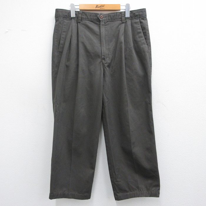 W36★古着 ドッカーズ チノ パンツ チノパン メンズ 00年代 00s コットン グレー系 25mar05 中古 ボトムス ロング