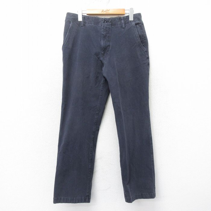 W33★古着 ドッカーズ パンツ メンズ 黒 ブラック 25mar06 中古 ボトムス ロング