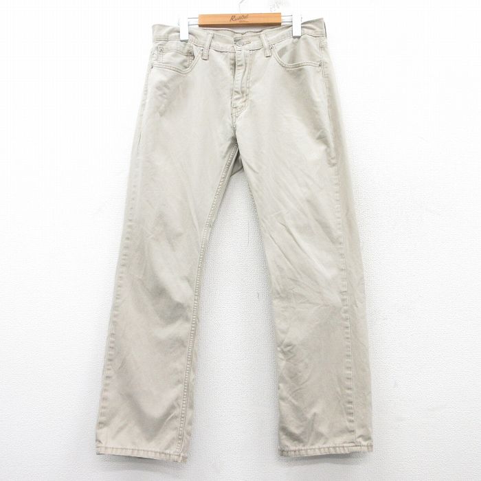 W35★古着 リーバイス Levis 559 ジーンズ メンズ コットン ベージュ カーキ デニム 25mar07 中古 ボトムス ジーパン Gパン ロング パンツ