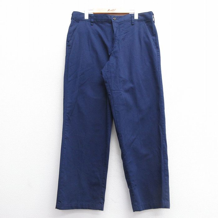 W36★古着 レッドキャップ ワーク パンツ メンズ コットン 紺 ネイビー 25mar08 中古 ボトムス ロング