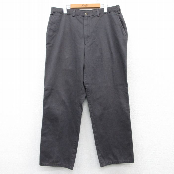 W38★古着 セントジョンズベイ パンツ メンズ 00年代 00s コットン 濃グレー 25mar08 中古 ボトムス ロング