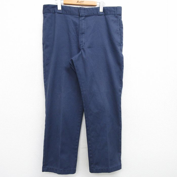 W37★古着 ディッキーズ Dickies ワーク パンツ メンズ 874 濃紺 ネイビー 25mar08 中古 ボトムス ロング