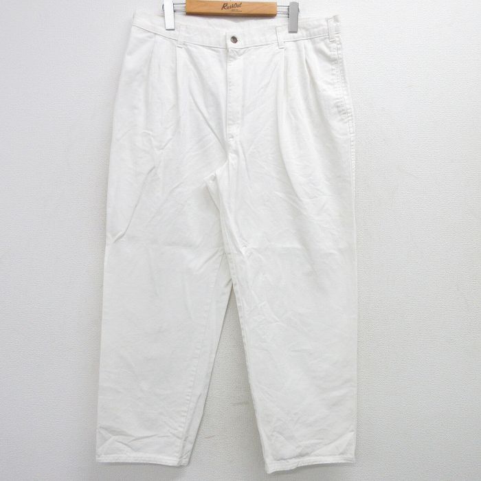 W36★古着 ドッカーズ パンツ メンズ 90年代 90s コットン USA製 白 ホワイト 【spe】 25mar08 中古 ボトムス ロング