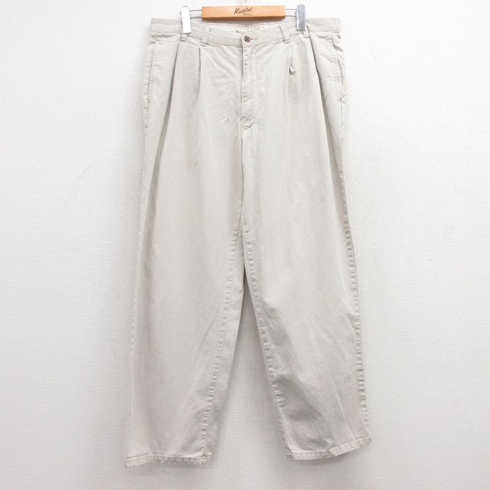 W36★古着 バナナリパブリック BANANA REPUBLIC ブランド チノ パンツ チノパン メンズ 90年代 90s コットン ベージュ カーキ 25mar08 中古 ボトムス ロング