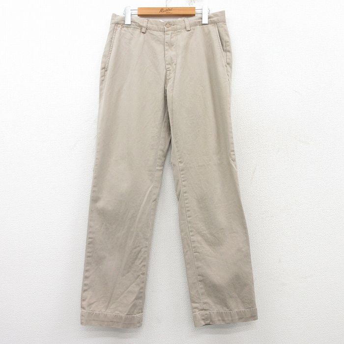 【50%OFF】W32★古着 ラルフローレン Ralph Lauren ブランド パンツ メンズ コットン ベージュ カーキ 25mar10 中古 ボトムス ロング