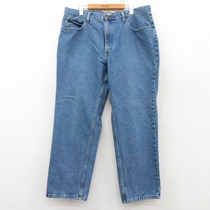 W38★古着 エルエルビーン LLBEAN ジーンズ メンズ 00年代 00s コットン 紺 ネイビー デニム 25mar10 中古 ボトムス ジーパン Gパン ロング パンツ
