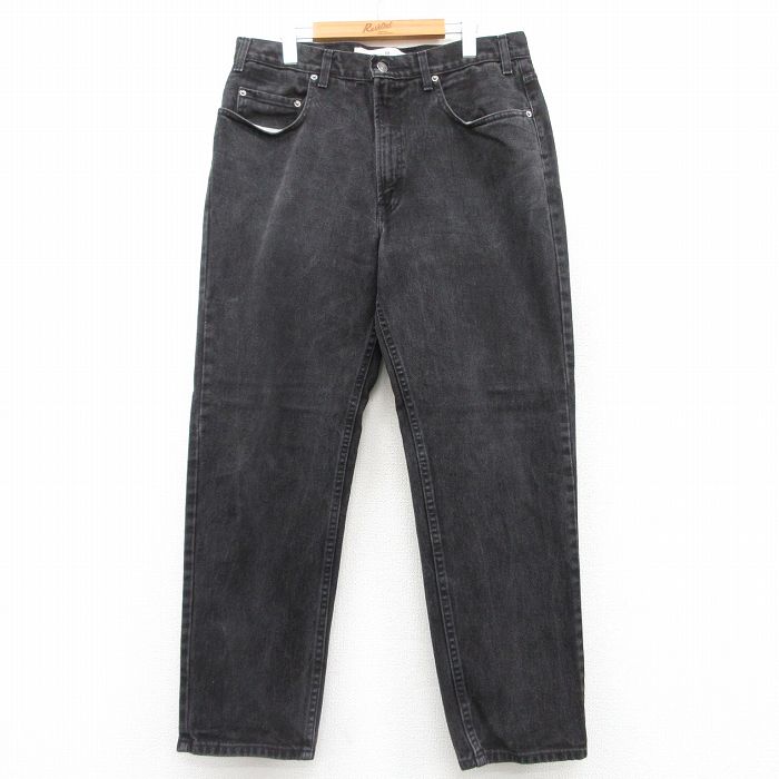 W36★古着 ギャップ GAP ジーンズ メンズ 00年代 00s 黒 ブラック デニム 25mar10 中古 ボトムス ジーパン Gパン ロング パンツ
