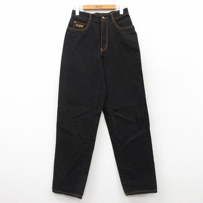 W29★古着 MAJOR DAMERGE ジーンズ メンズ 90年代 90s コットン 黒 ブラック デニム 【spe】 25mar10 中古 ボトムス ジーパン Gパン ロング パンツ
