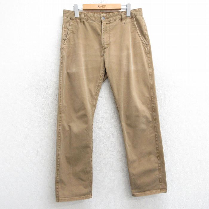 W33★古着 ドッカーズ パンツ メンズ 茶系 ブラウン 25mar10 中古 ボトムス ロング