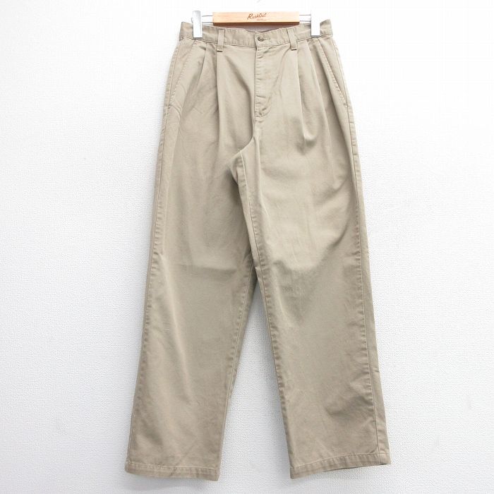 W28★古着 ドッカーズ チノ パンツ チノパン メンズ コットン ベージュ カーキ 25mar10 中古 ボトムス ロング