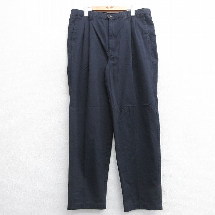 W38★古着 ドッカーズ チノ パンツ チノパン メンズ 00年代 00s コットン 紺 ネイビー 25mar10 中古 ボトムス ロング