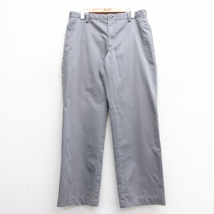 【50%OFF】W36★古着 バンヒューセン パンツ メンズ コットン グレー 25mar10 中古 ボトムス ロング