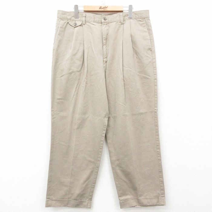 W37★古着 ドッカーズ パンツ メンズ ベージュ カーキ 25mar11 中古 ボトムス ロング