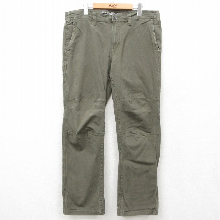 W38★古着 エディーバウアー パンツ メンズ 濃緑 グリーン 25mar11 中古 ボトムス ロング