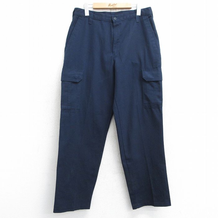 【50%OFF】W33★古着 カーゴ ワーク パンツ メンズ CiNTAS 紺 ネイビー 25mar11 中古 ボトムス ロング