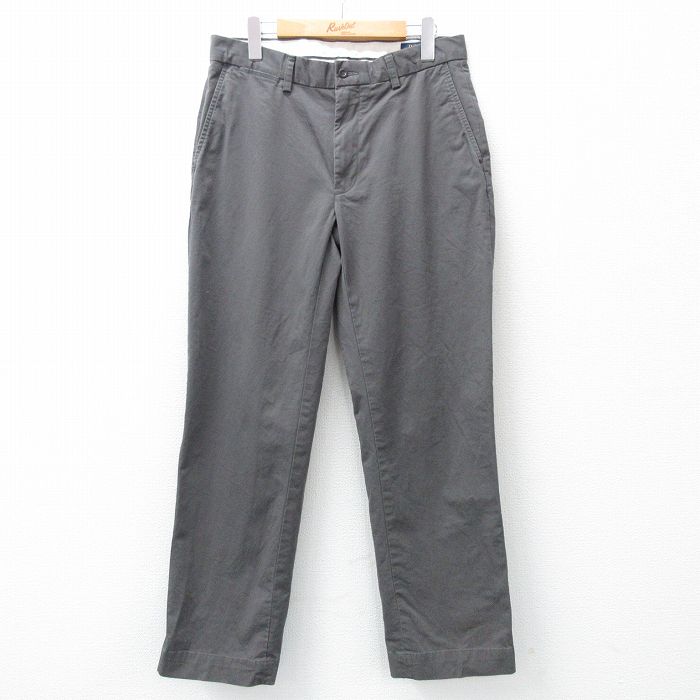 W31★古着 ラルフローレン Ralph Lauren ブランド パンツ メンズ グレー 25mar11 中古 ボトムス ロング