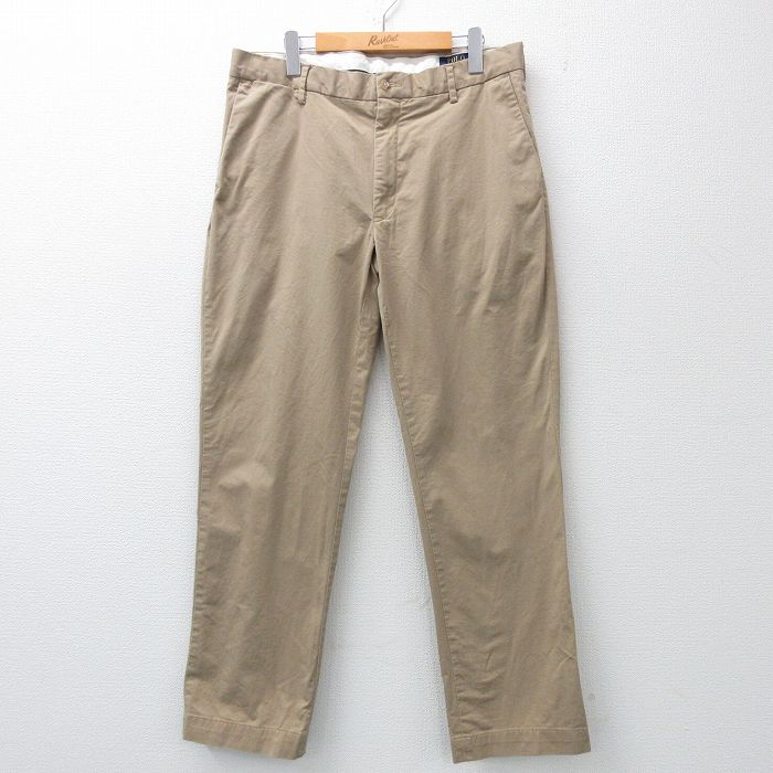 W32★古着 ラルフローレン Ralph Lauren ブランド パンツ メンズ ベージュ カーキ 25mar11 中古 ボトムス ロング