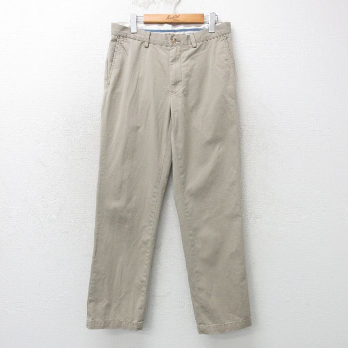 W30★古着 ラルフローレン Ralph Lauren ブランド チノ パンツ チノパン メンズコットン 薄ベージュ カーキ 25mar11 中古 メンズ ボトムス ロング