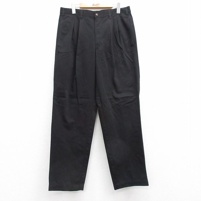 W34★古着 チェロキー チノ パンツ チノパン メンズ 00年代 00s コットン 黒 ブラック 25mar11 中古 ボトムス ロング