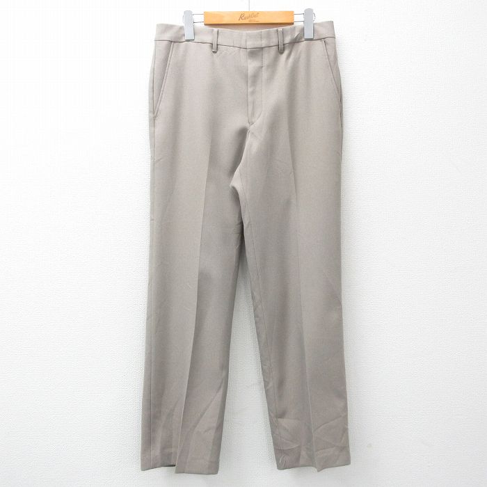 W33★古着 シアーズ スラックス パンツ メンズ 80年代 80s ベージュ カーキ 25mar12 中古 ボトムス ロング