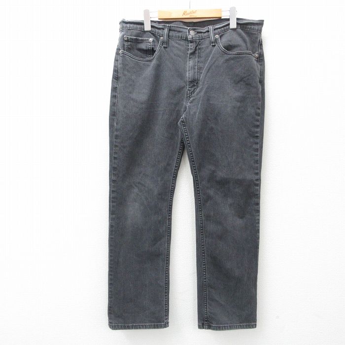 W38★古着 リーバイス Levis 514 ジーンズ メンズ 黒 ブラック デニム 25mar12 中古 ボトムス ジーパン Gパン ロング パンツ