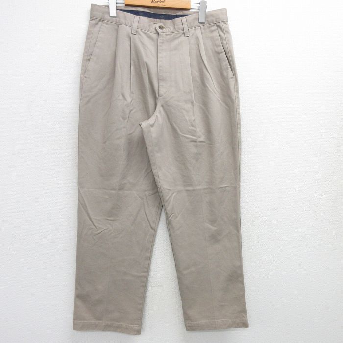 W34★古着 ドッカーズ パンツ メンズ 90年代 90s コットン USA製 ベージュ カーキ 【spe】 25mar12 中古 ボトムス ロング