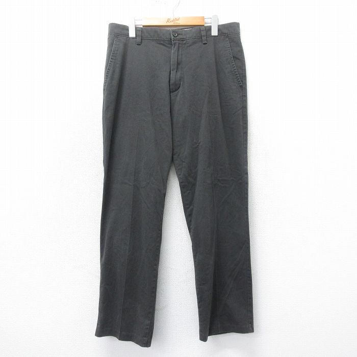 W34★古着 ドッカーズ パンツ メンズ 濃グレー 25mar12 中古 ボトムス ロング