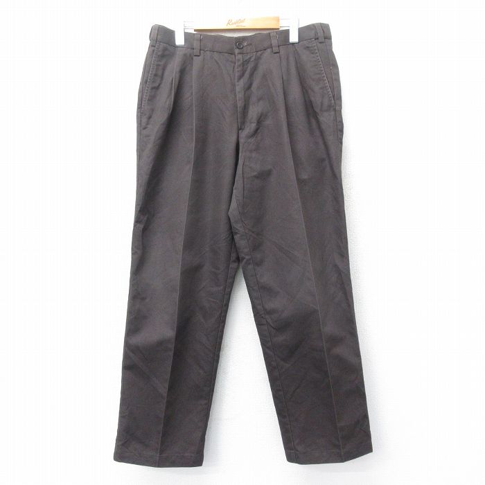 W35★古着 ドッカーズ パンツ メンズ こげ茶 ブラウン 25mar12 中古 ボトムス ロング