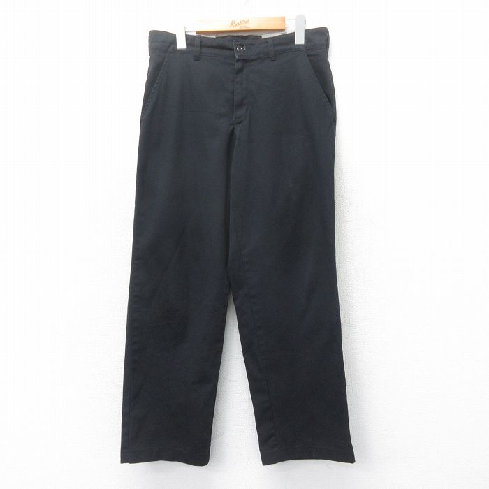 W32★古着レッドキャップ ワーク パンツ メンズ 黒 ブラック 25mar12 中古 ボトムス ロング