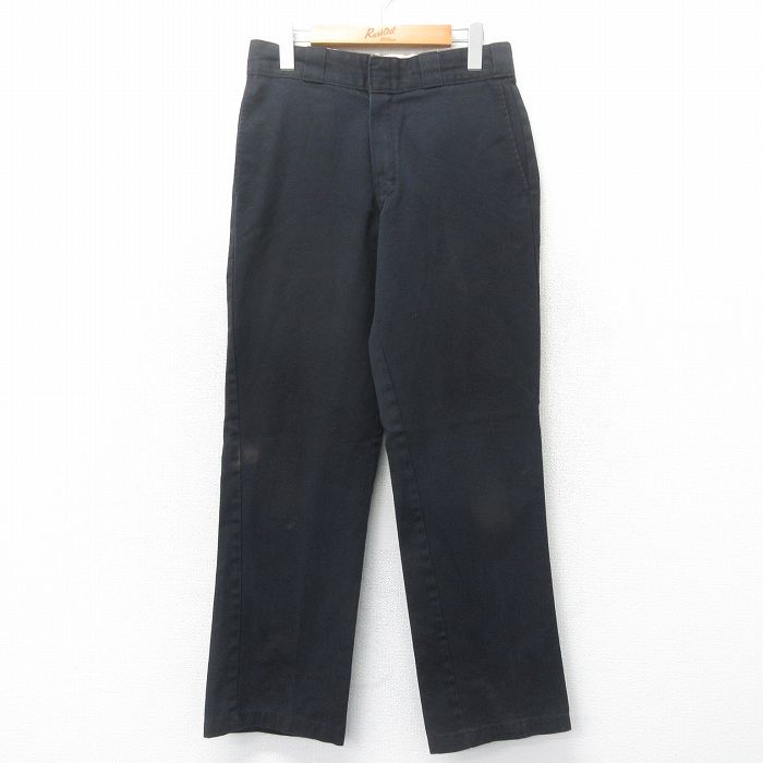 W30★古着 ディッキーズ Dickies ワーク パンツ メンズ 874 黒 ブラック 25mar12 中古 ボトムス ロング