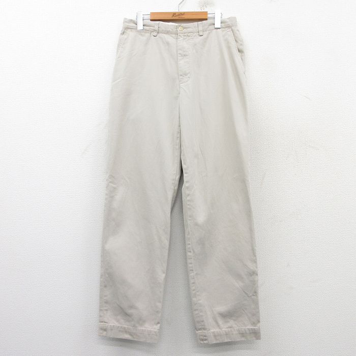 W32★古着 ラルフローレン Ralph Lauren ブランド チノ パンツ チノパン メンズ 90年代 90s PROSPECT コットン 薄ベージュ カーキ 25mar12 中古 ボトムス ロング