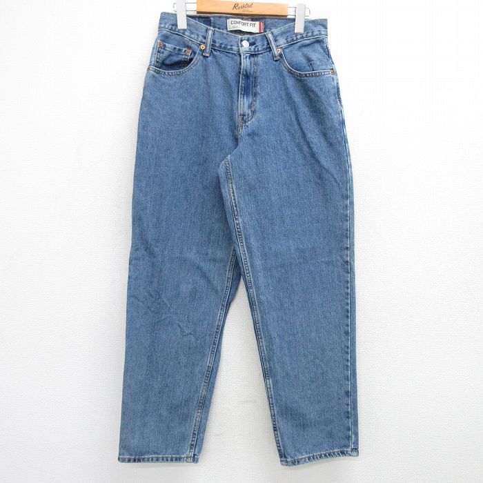 W29★古着 リーバイス Levis 560 ジーンズ メンズ コットン 紺 ネイビー デニム 25mar13 中古 ボトムス ジーパン Gパン ロング パンツ