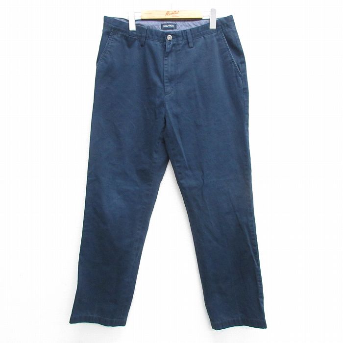 ノーティカ パンツ ワンポイントロゴ ネイビー W33 | 古着