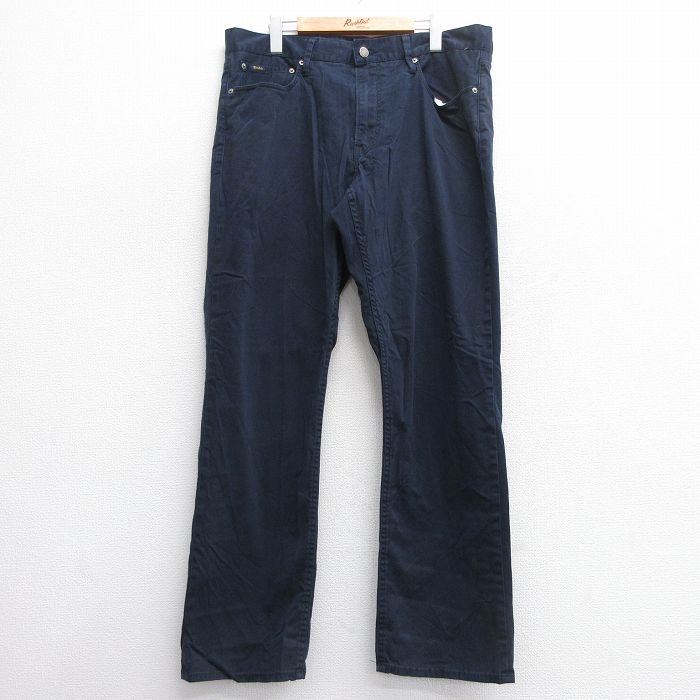 W36★古着 ラルフローレン Ralph Lauren ブランド パンツ メンズ 紺 ネイビー 25mar13 中古 ボトムス ロング