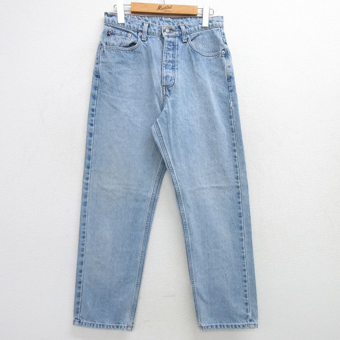 【50%OFF】W29★古着 ラルフローレン Ralph Lauren ブランド ジーンズ メンズ コットン 薄紺 ネイビー デニム 25mar14 中古 ボトムス ジーパン Gパン ロング パンツ