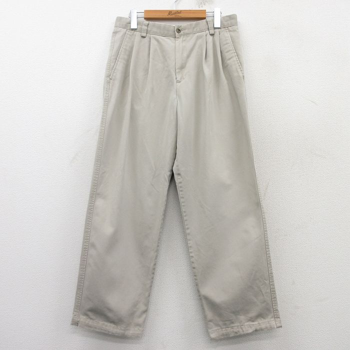 W31★古着 ドッカーズ パンツ メンズ 00年代 00s コットン ベージュ カーキ 25mar14 中古 ボトムス ロング