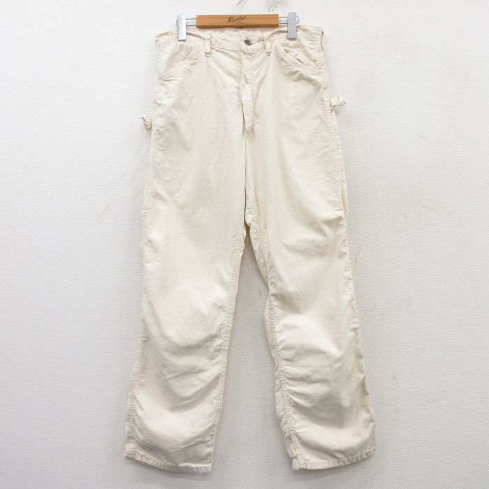 W31★古着 DEE CEE ペインター パンツ メンズ 80年代 80s 生成り 【spe】 25mar14 中古 ボトムス ロング