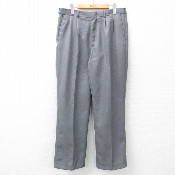 W35★古着 HABAND スラックス パンツ メンズ グレー 25mar14 中古 ボトムス ロング