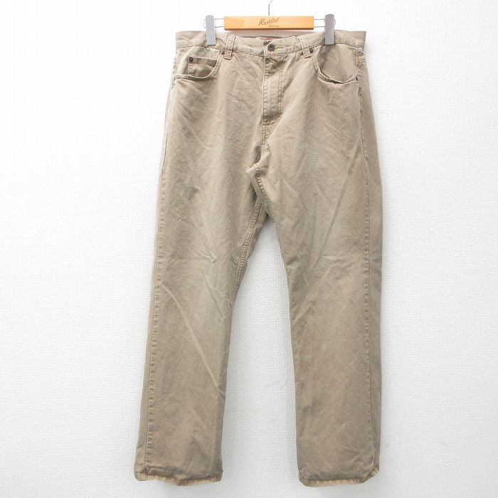 W33★古着 ドッカーズ チノ パンツ チノパン メンズ コットン 濃ベージュ カーキ 25mar15 中古 ボトムス ロング