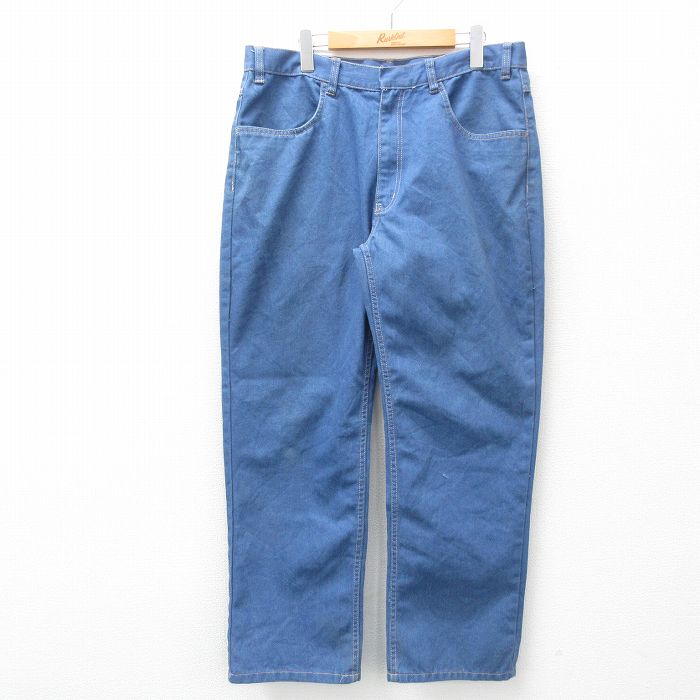 W35★古着 タウンクラフト スラックス パンツ メンズ 90年代 90s 紺 ネイビー 25mar15 中古 ボトムス ロング