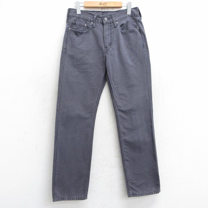 W30★古着 リーバイス Levis 514 パンツ メンズ ダック地 コットン 濃グレー 25mar15 中古 ボトムス ロング