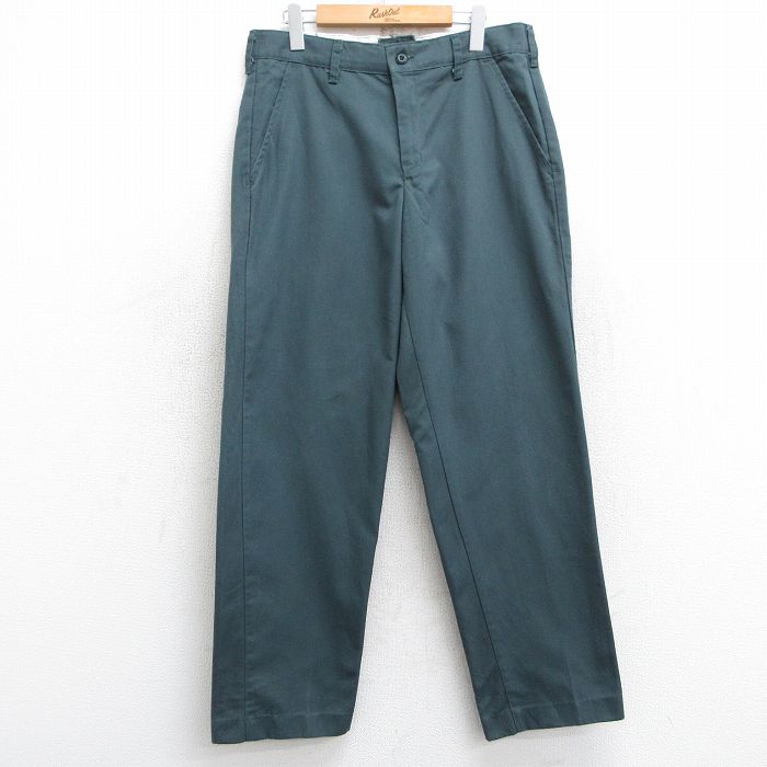 W34★古着 レッドキャップ ワーク パンツ メンズ 00年代 00s 緑 グリーン 25mar15 中古 ボトムス ロング