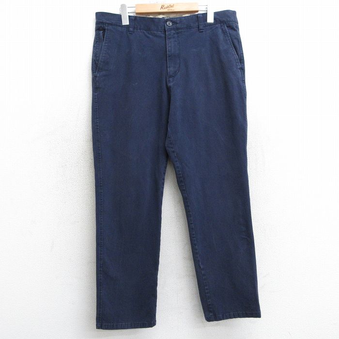 W34★古着 ドッカーズ チノ パンツ チノパン メンズ 紺 ネイビー 25mar15 中古 ボトムス ロング