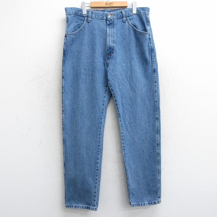 【50%OFF】W36★古着 ラスラー ジーンズ メンズ コットン 紺 ネイビー デニム 25mar15 中古 ボトムス ジーパン Gパン ロング パンツ