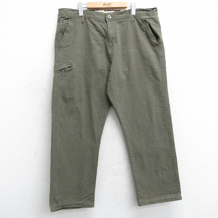 W39★古着 パンツ メンズ 濃緑 グリーン 25mar15 中古 ボトムス ロング