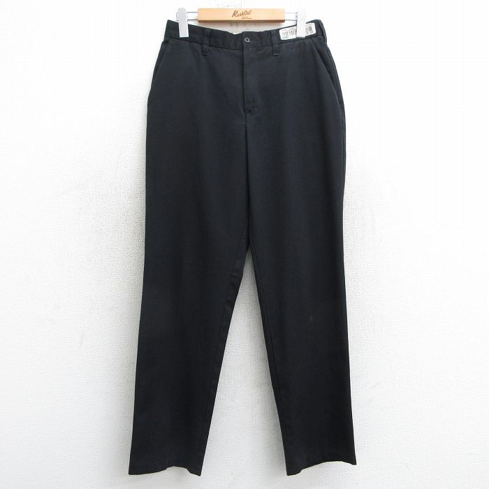 W31★古着 CINTAS ワーク パンツ メンズ 黒 ブラック 25mar15 中古 ボトムス ロング