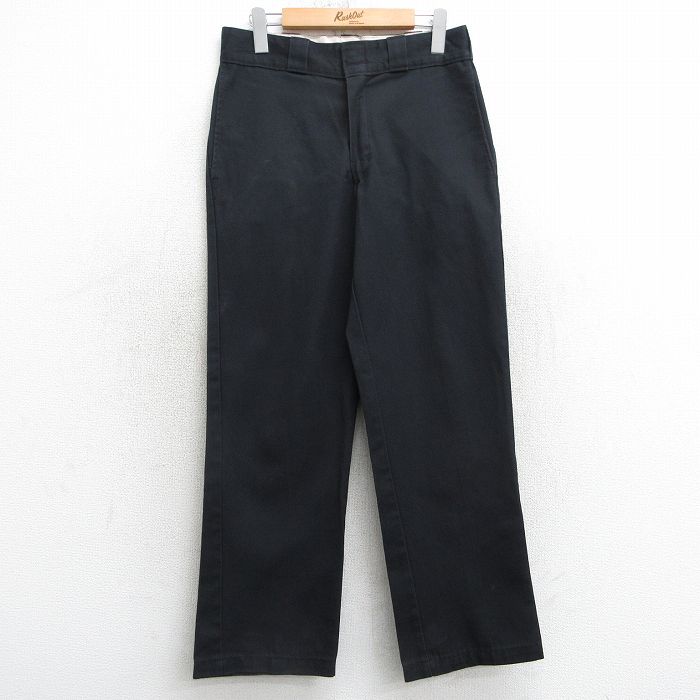 W30★古着 ディッキーズ Dickies ワーク パンツ メンズ 874 黒 ブラック 25mar15 中古 ボトムス ロング
